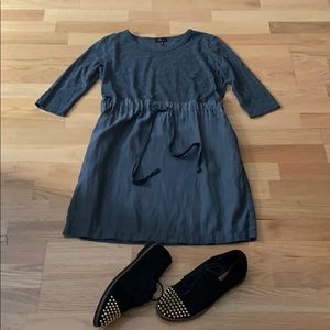 CLU USA knit/silk combo dress